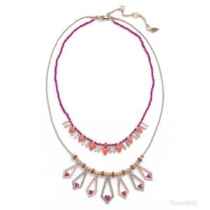 Kent & King Multi strand Crystal Necklace Pink NEW